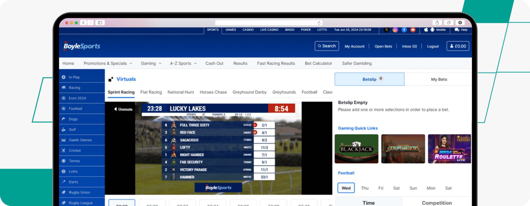 boylesports horse racing virtual betting desktop screenshot