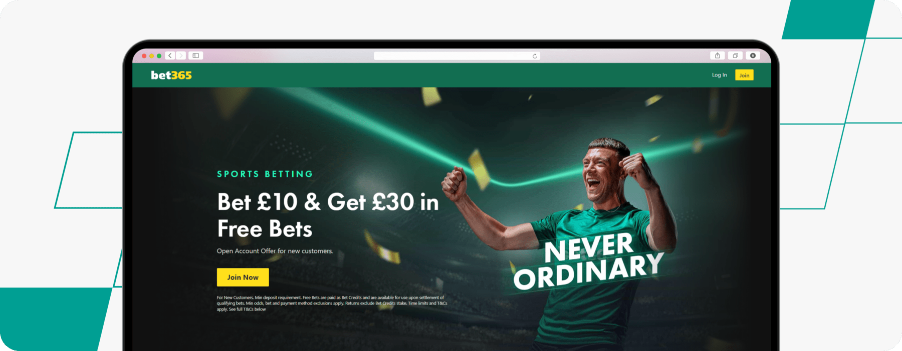 bet365 welcome offer desktop screenshot