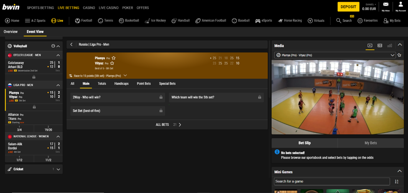 bwin volleyball livestream 