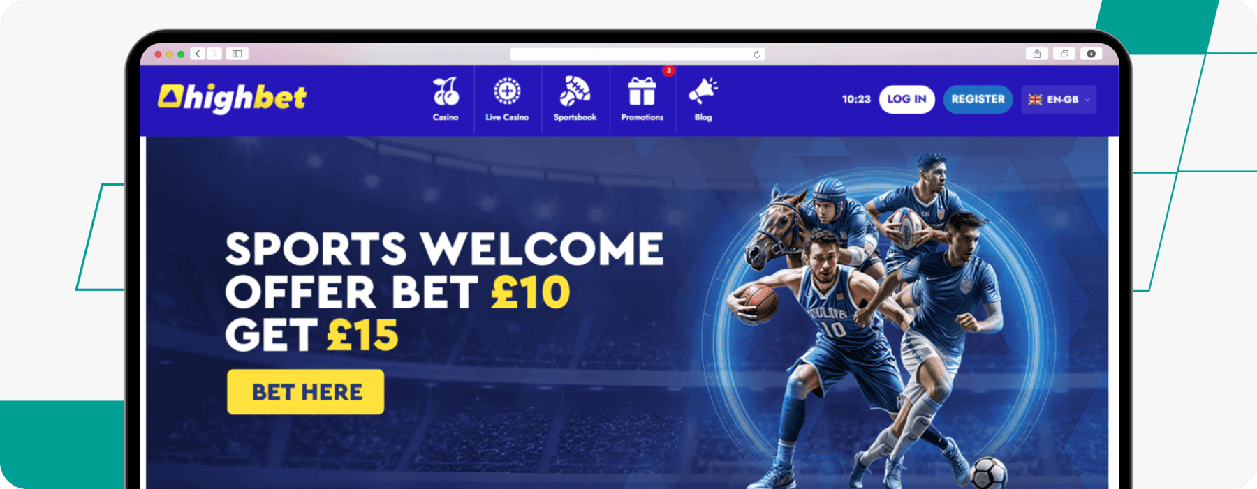 screenshot of highbet sports welcome offer